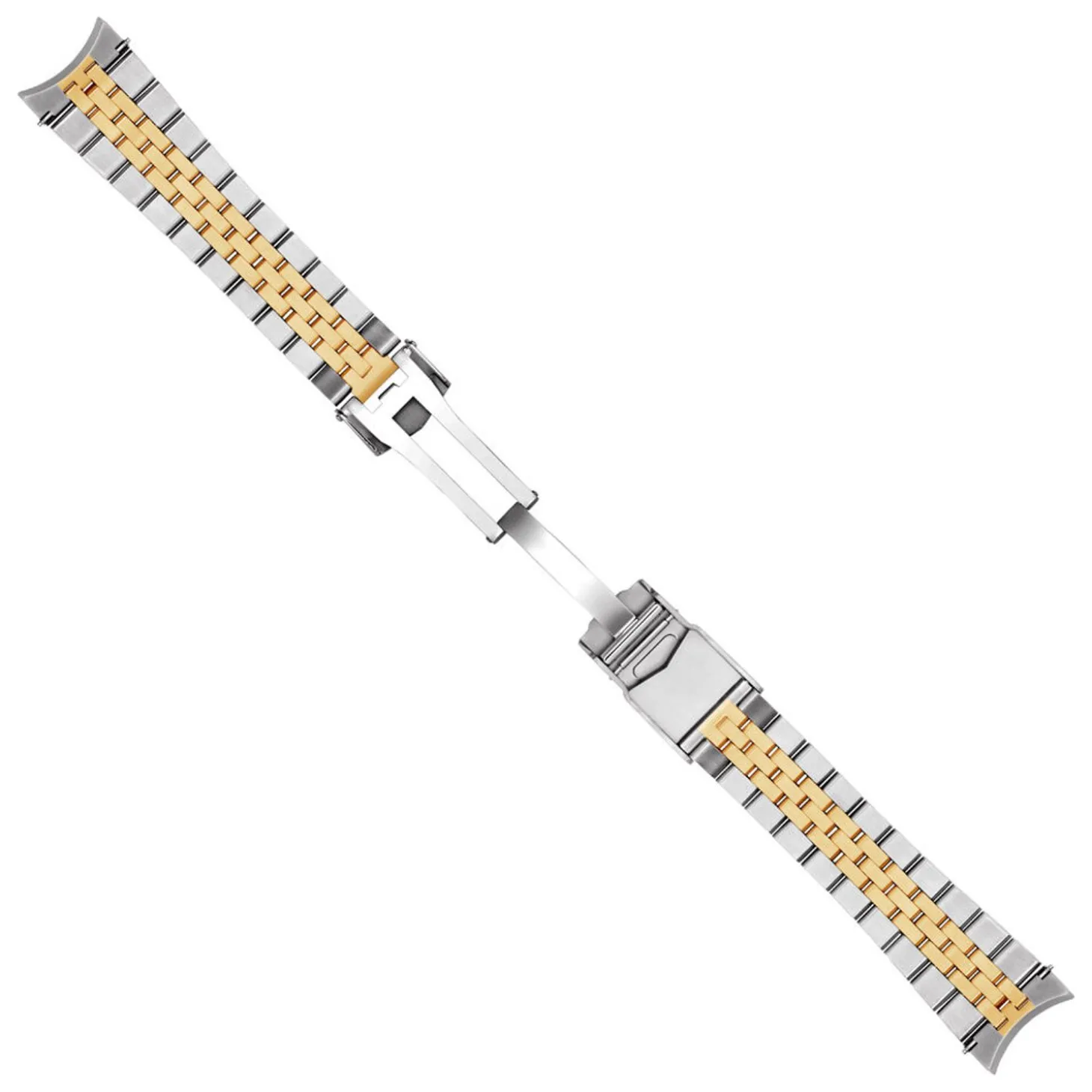 Steinhart Watches Stainless Steel Bracelet 20X16 Mm Two-Tone Satined 5 Links For Ocean 39 Incl. End Links