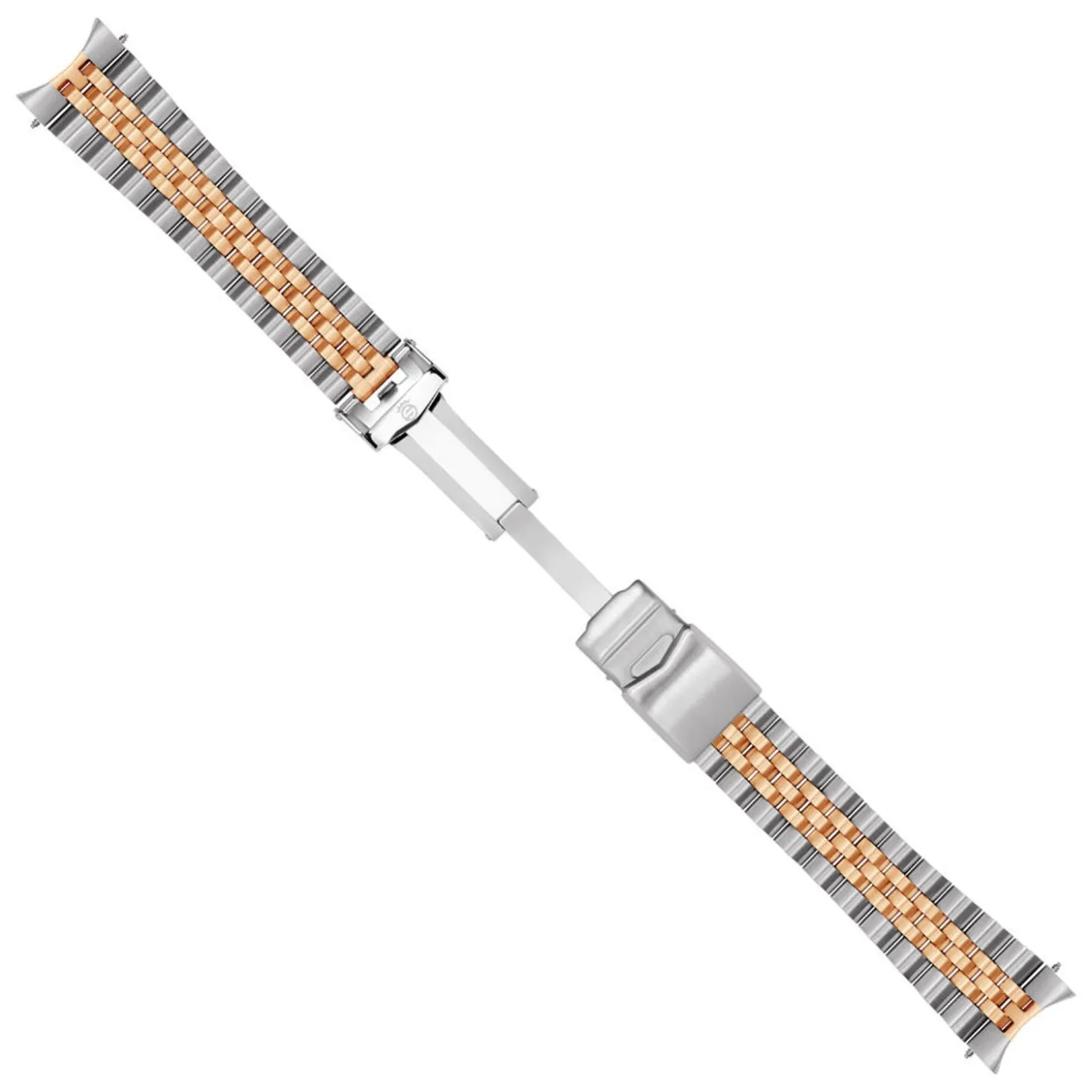 Steinhart Watches Stainless Steel Bracelet Two Tone Satined 22/18 5 Lines Incl. Endlinks