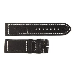 Steinhart Watches Strap Black Old Vintage, White Stitching, Size L