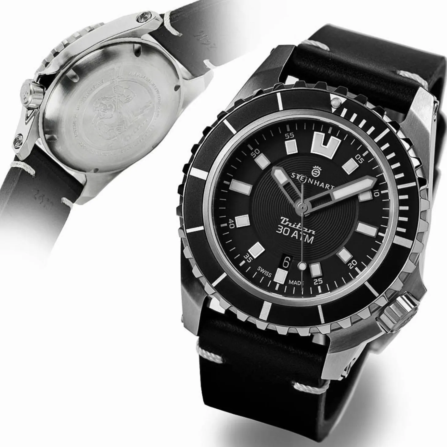 Steinhart Watches Triton 30 Atm Black Diver Watch
