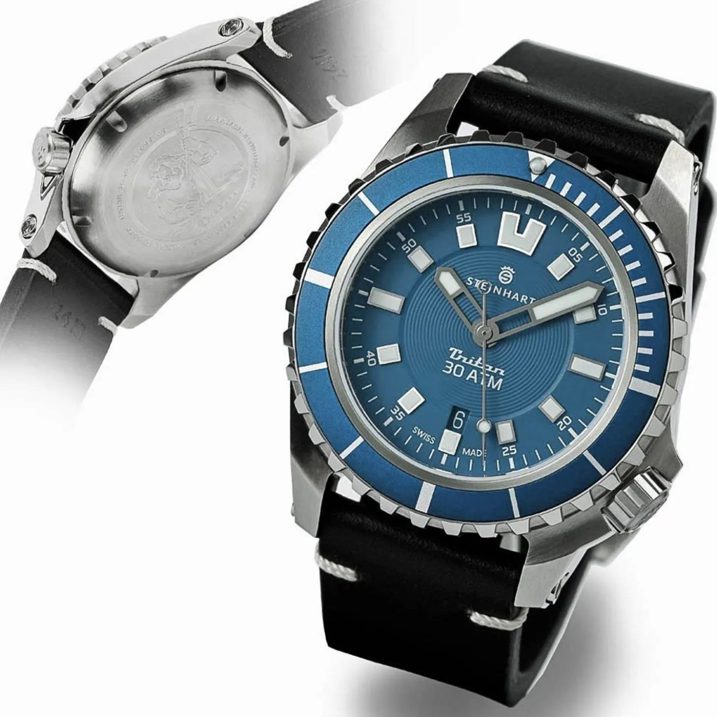 Steinhart Watches Triton 30 Atm Blue Diver Watch